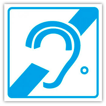 Тактильная пиктограмма «Доступность для инвалидов по слуху», ДС16